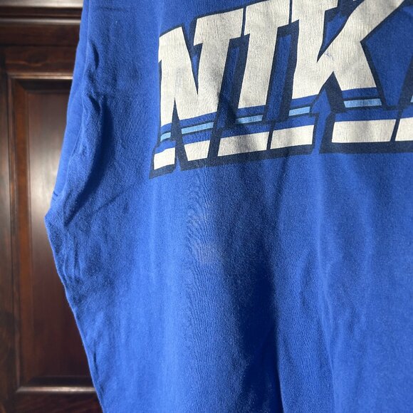 Nike 2000 Gray Tag T-Shirt – Blue – Size L – Front Logo - Picture 4 of 5